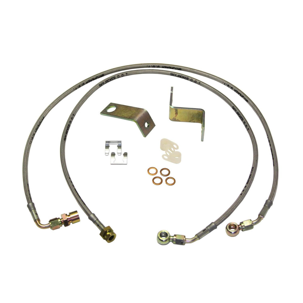 Skyjacker Superduty Stainless Steel Brake Line 05-07 Ford F-250/F-350 Front Lift Height 4-8 Inch Pair - FBL56