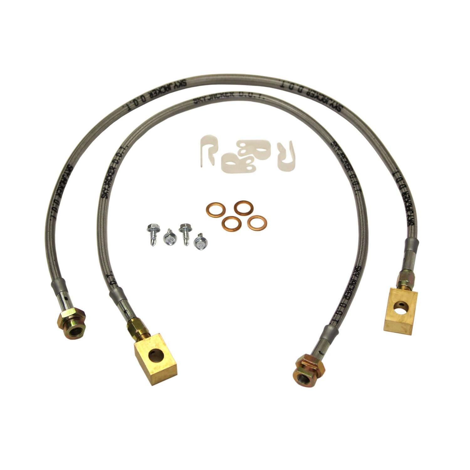 Skyjacker Chevy/GMC Stainless Steel Brake Line 88-98 Truck/Suburban Front Lift Height 4-6 Inch Pair - FBL88