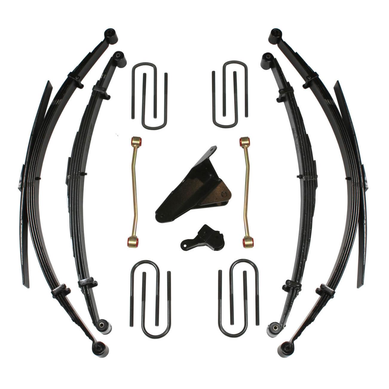 Skyjacker Lift Kit 6 Inch Lift 00-05 Ford Excursion Includes Front/Rear Leaf Springs Track Bar Brackets Front/Rear U Bolt Kits Spring Bushing Kit Sway Bar Links - FE65MKS