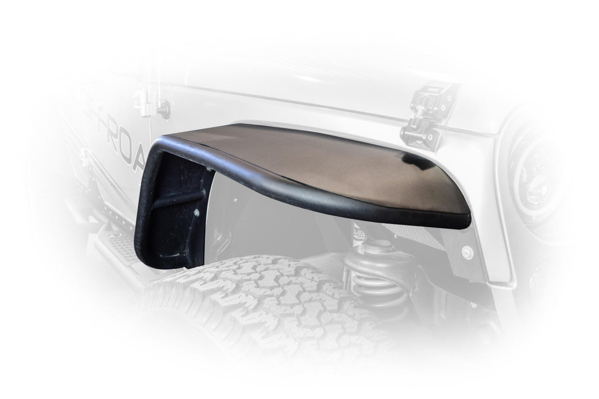 DV8 Offroad Fender Flares; Wide; Front & Rear (2007-2018 Wrangler JK, Wrangler) - FENDB-02