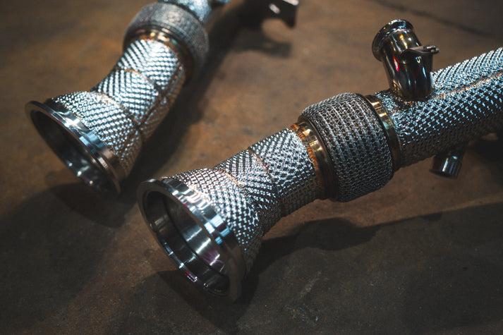 Valvetronic Designs 2022-2025 Ferrari 296 GTB,GTS 3.0L Full Exhaust System, Grade 5 Titanium Bespoke Valvetronic OEM Style Tips - FER.296.VSES.FF.TI