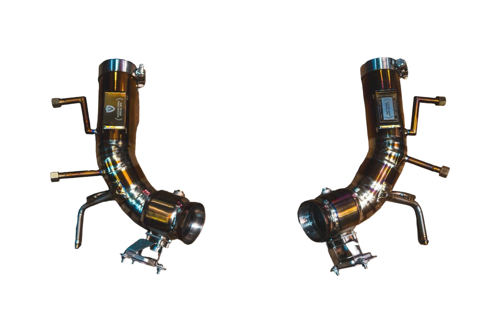 Valvetronic Designs 2022-2025 Ferrari 296 GTB,GTS 3.0L Catback Grade 5 Titanium Bespoke Valvetronic OEM Style Tips - FER.296.VSES.TI