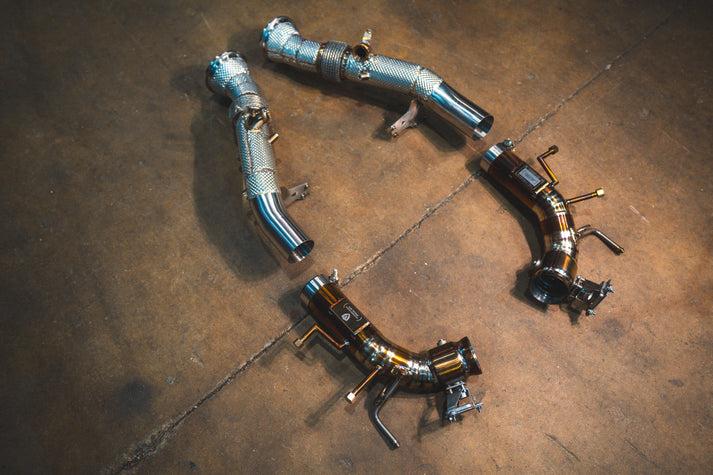 Valvetronic Designs 2022-2025 Ferrari 296 GTB,GTS 3.0L Catback Grade 5 Titanium Bespoke Valvetronic OEM Style Tips - FER.296.VSES.TI