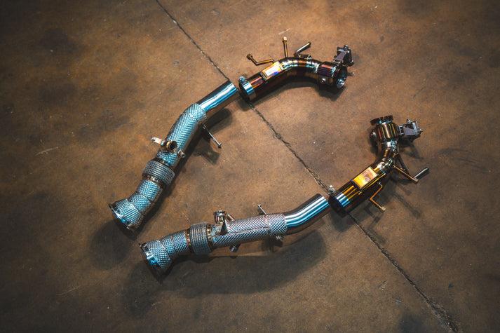 Valvetronic Designs 2022-2025 Ferrari 296 GTB,GTS 3.0L Catback Grade 5 Titanium Bespoke Valvetronic OEM Style Tips - FER.296.VSES.TI