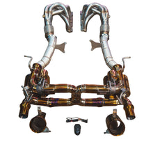 Valvetronic Designs 2013-2015 Ferrari 458 Speciale 4.5L Full Exhaust System With Free Flow Headers 200 Cell Free Flow Pipes, Grade 5 Titanium Bespoke OEM Style Valvetronic Tips - FER.458S.VSES.2CCH.TI