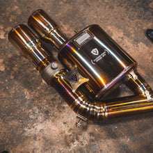 Valvetronic Designs 2006-2012 Ferrari 599 GTB Fiorano, 6.0L Full Exhaust System With Free Flow Headers, Grade 5 Titanium Titanium Bespoke OEM Style Valvetronic Tips - FER.599.VSES.FFH.TI