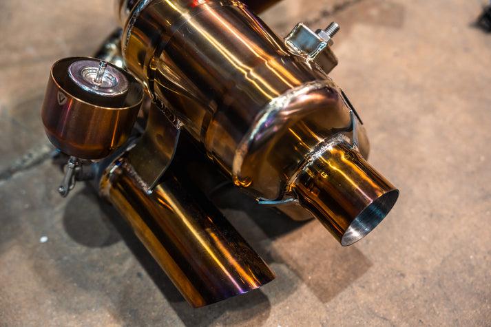 Valvetronic Designs 2012-2025 Ferrari F12 Berlinetta 6.3L Full Exhaust System, Grade 5 Titanium Titanium Bespoke OEM Style Valvetronic Tips - FER.F12.VSES.FF.TI
