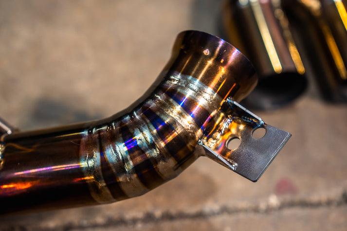 Valvetronic Designs 2012-2025 Ferrari F12 Berlinetta 6.3L Free Flow Catback Grade 5 Titanium Titanium Bespoke OEM Style Valvetronic Tips - FER.F12OPF.VSES.FF.TI