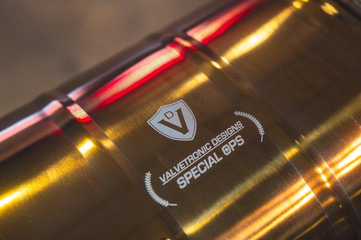 Valvetronic Designs 2004-2009 Ferrari F430 4.3L, Catback Grade 5 Titanium Titanium Bespoke OEM Style Valvetronic Tips - FER.F430.VSES.TI