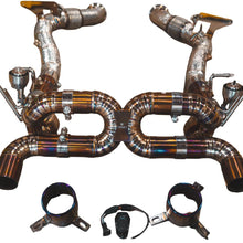 Valvetronic Designs 2019-2023 Ferrari F8 Tributo,Spider Full Exhaust System, Grade 5 Titanium Titanium Bespoke OEM Style Valvetronic Tips - FER.F8.VSES.FF.TI