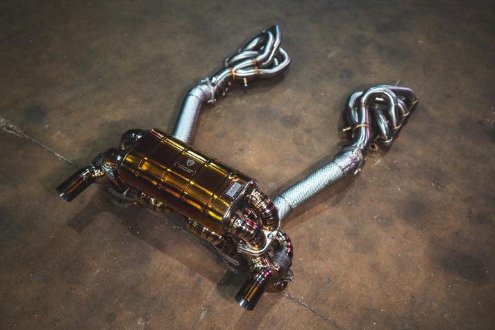 Valvetronic Designs 2008-2009 Ferrari 430 Scuderia 4.3L Full Exhaust System, Grade 5 TitaniumTitanium Bespoke OEM Style Valvetronic - FER.SCUD.VSES.FF.TI
