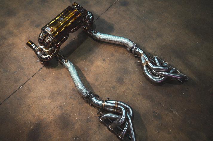 Valvetronic Designs 2008-2009 Ferrari 430 Scuderia 4.3L Full Exhaust System, Grade 5 TitaniumTitanium Bespoke OEM Style Valvetronic - FER.SCUD.VSES.FF.TI