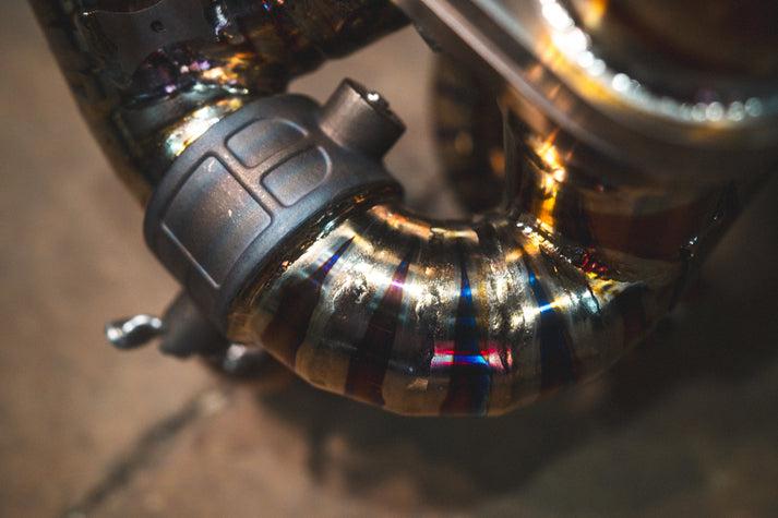 Valvetronic Designs 2008-2009 Ferrari 430 Scuderia 4.3L Catback Grade 5 Titanium Titanium Bespoke OEM Style Valvetronic - FER.SCUD.VSES.TI