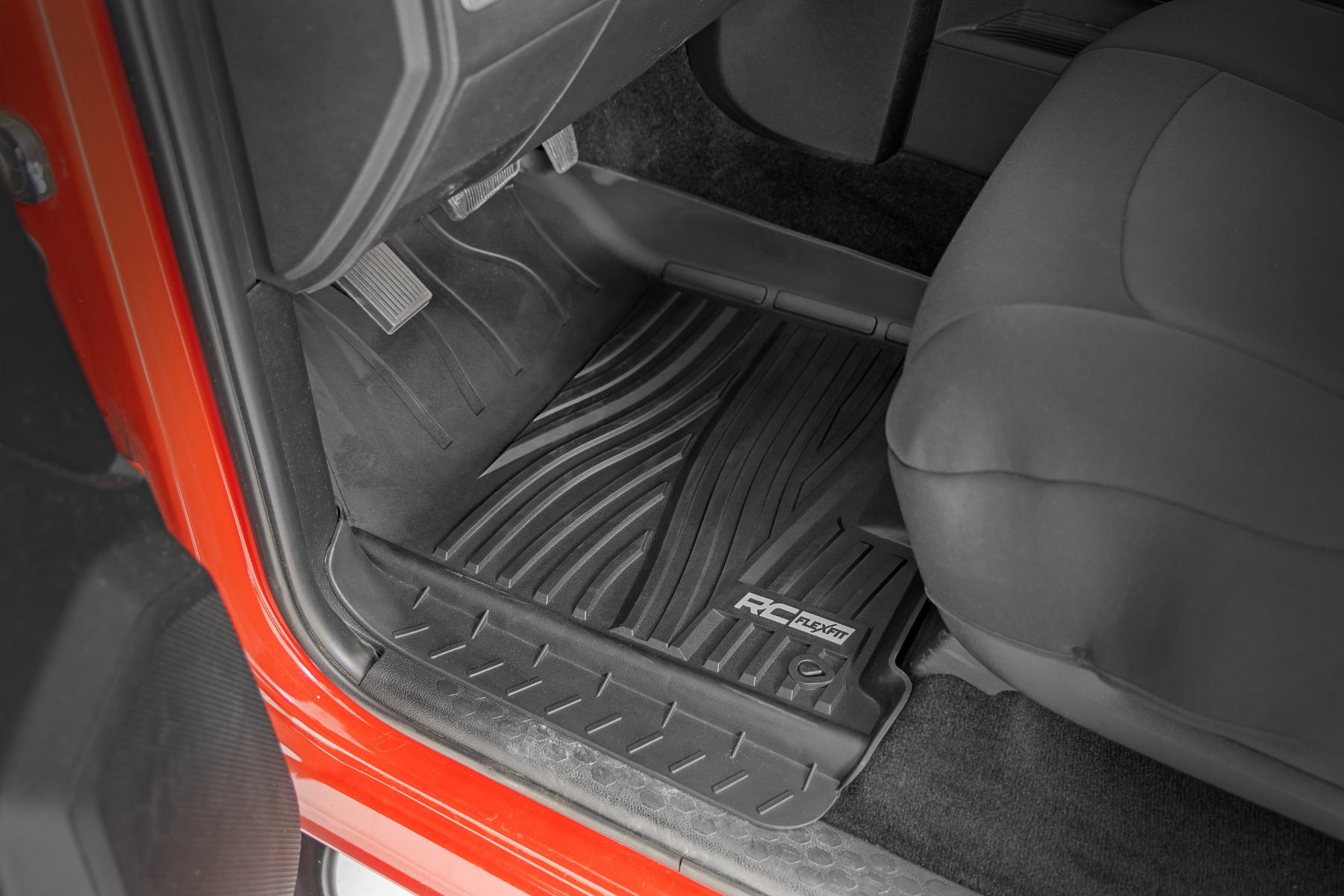 Rough Country Flex-Fit Floor Mats FR & RR Crew Cab Ram 1500 2WD/4WD (2012-2018 & Classic) (2012-2024 1500, 1500 Classic) - FF-31213