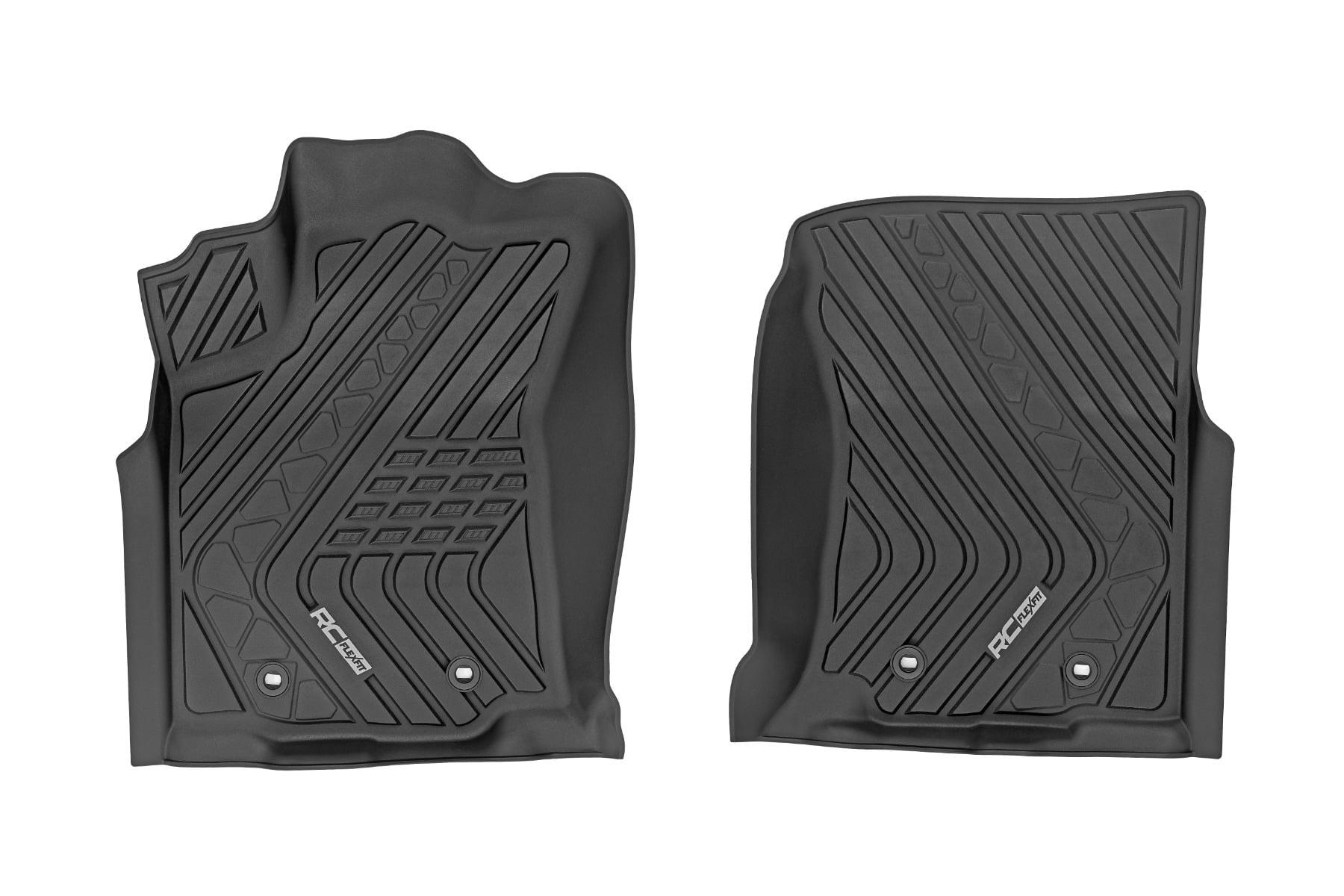 Rough Country Flex-Fit Floor Mats Front Toyota Tacoma 2WD/4WD (2016-2023) (2016-2023 Tacoma) - FF-7121