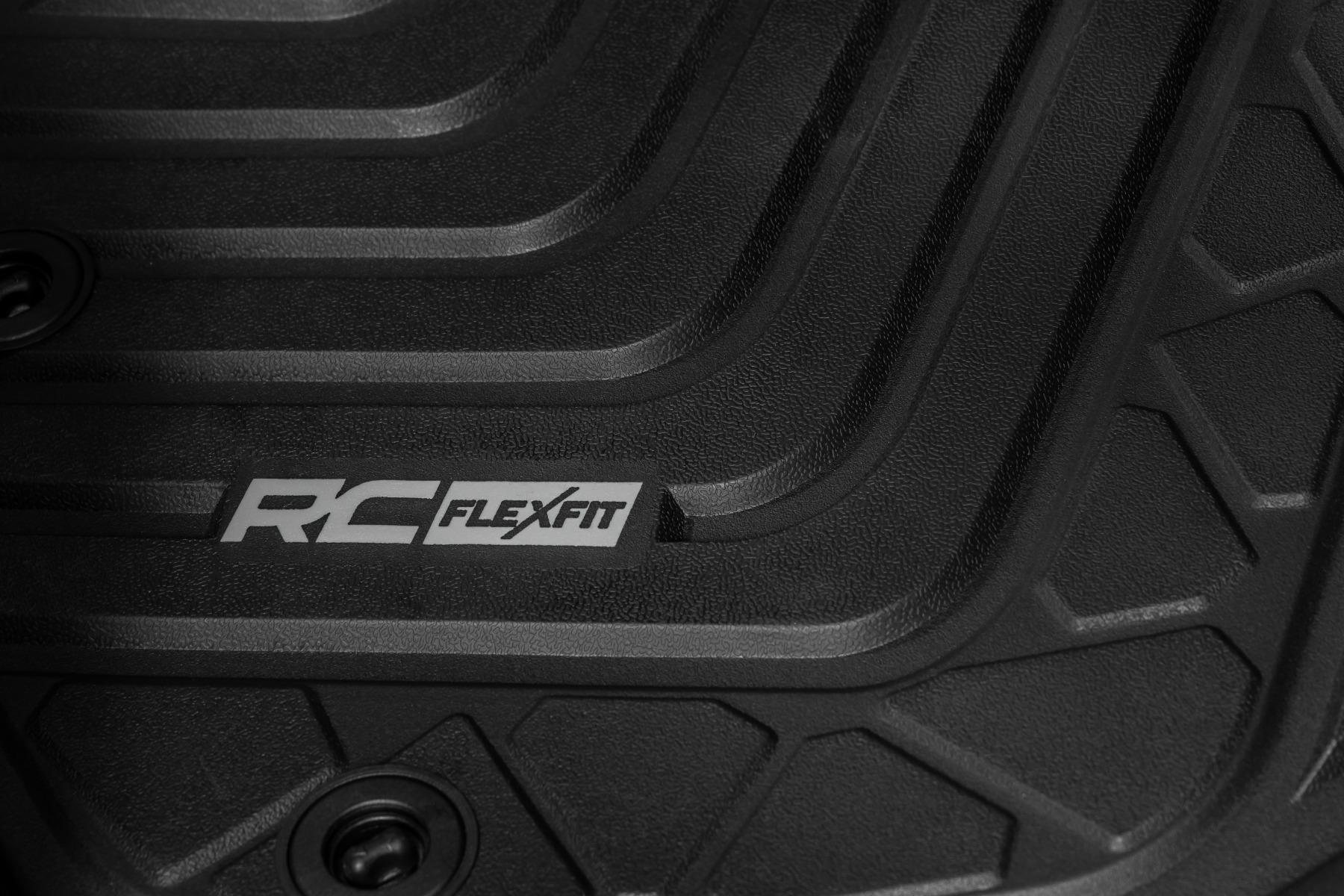 Rough Country Flex-Fit Floor Mats Front Toyota Tacoma 2WD/4WD (2016-2023) (2016-2023 Tacoma) - FF-7121