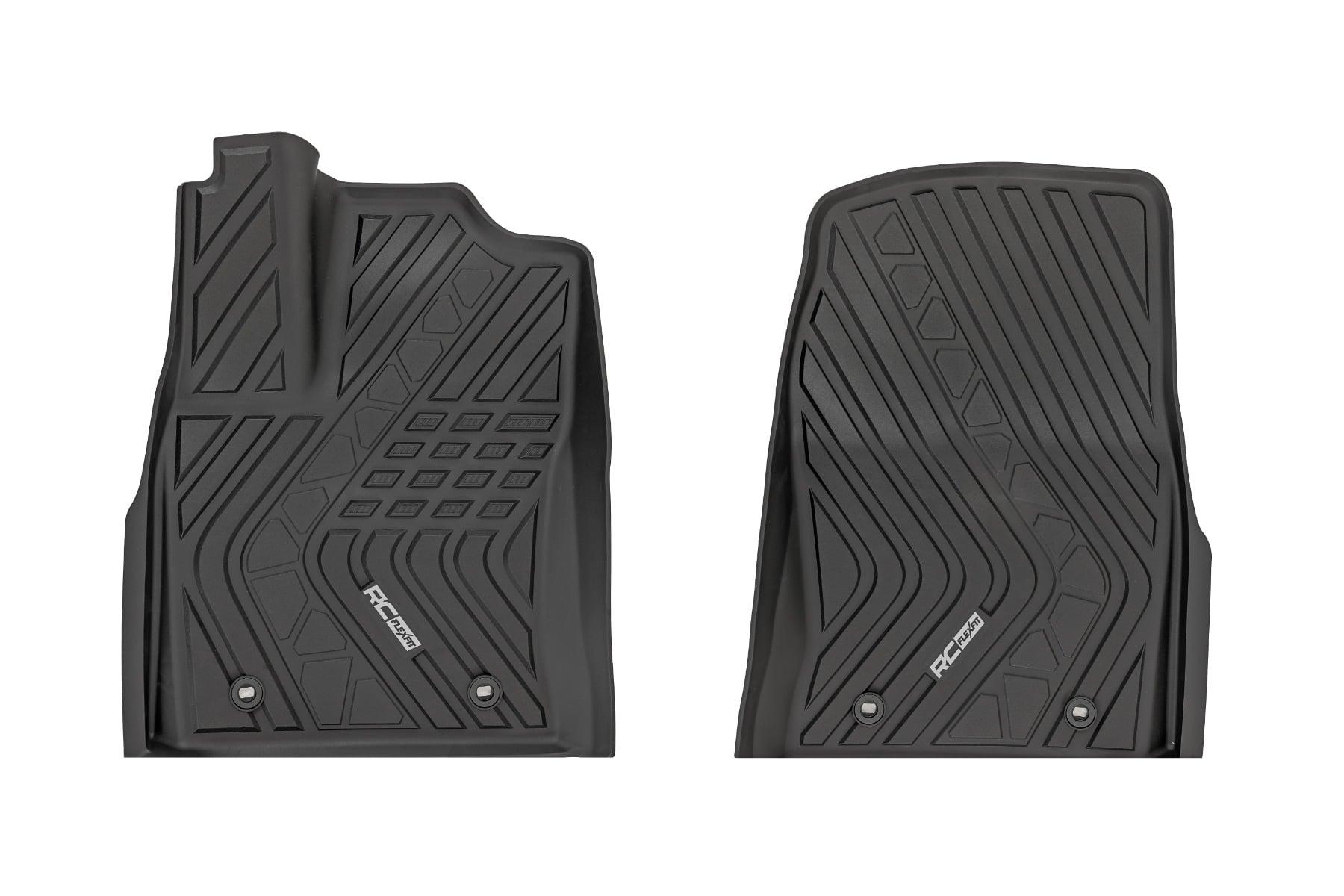 Rough Country Flex-Fit Floor Mats FR CrewMax Toyota Tundra 2WD/4WD (2022-2026) (2022-2026 Tundra) - FF-7170