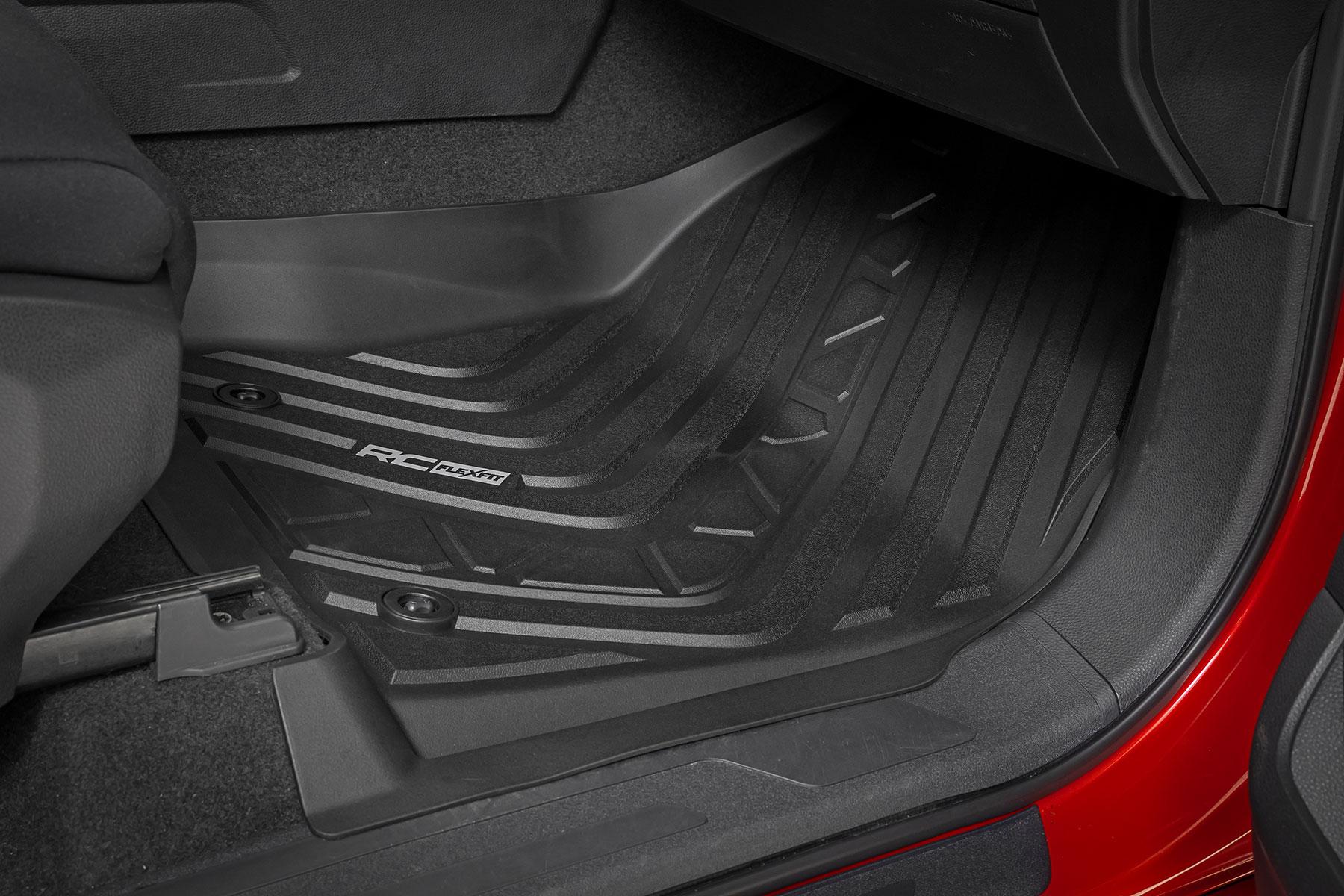 Rough Country Flex-Fit Floor Mats FR CrewMax Toyota Tundra 2WD/4WD (2022-2026) (2022-2026 Tundra) - FF-7170