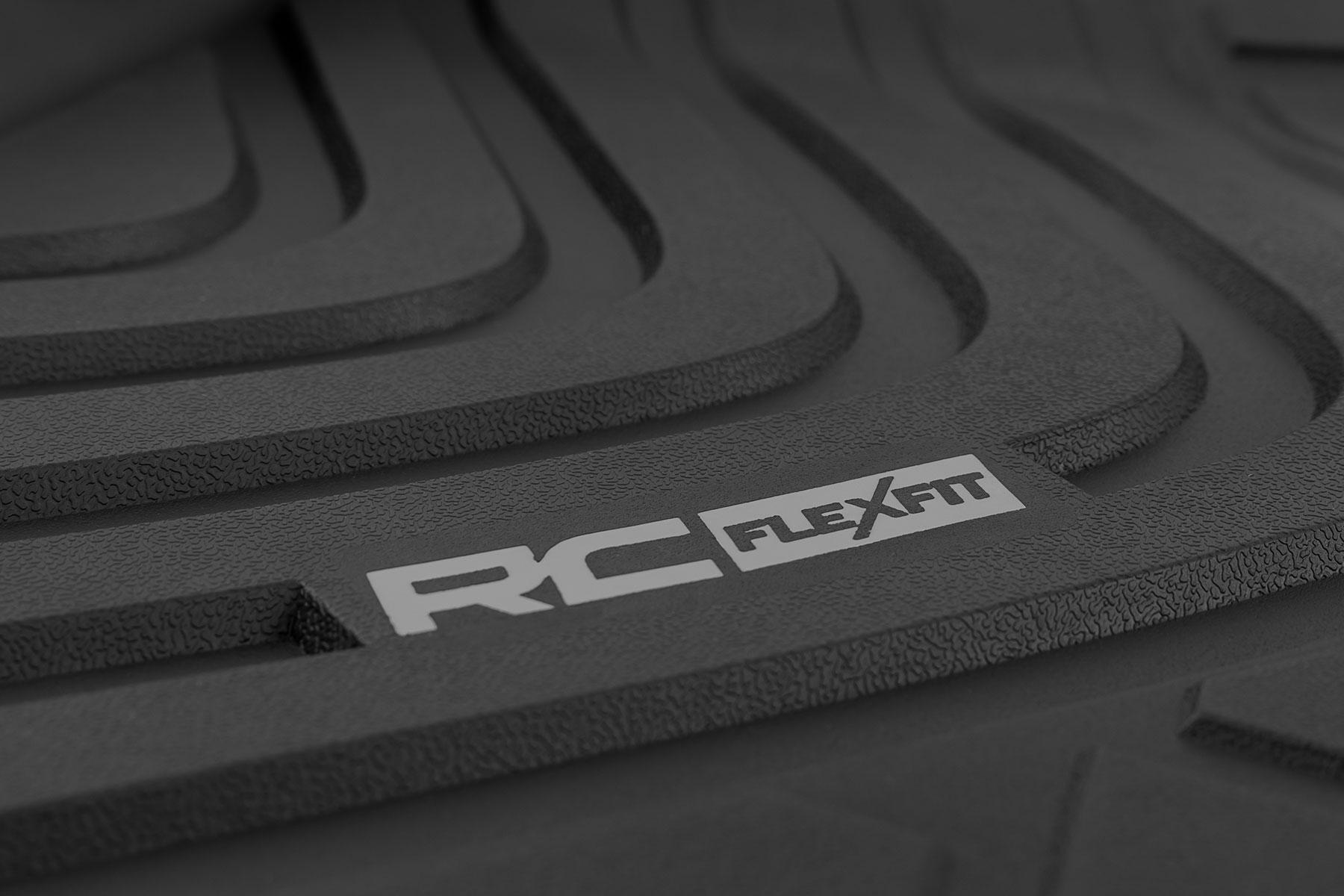 Rough Country Flex-Fit Floor Mats FR CrewMax Toyota Tundra 2WD/4WD (2022-2026) (2022-2026 Tundra) - FF-7170