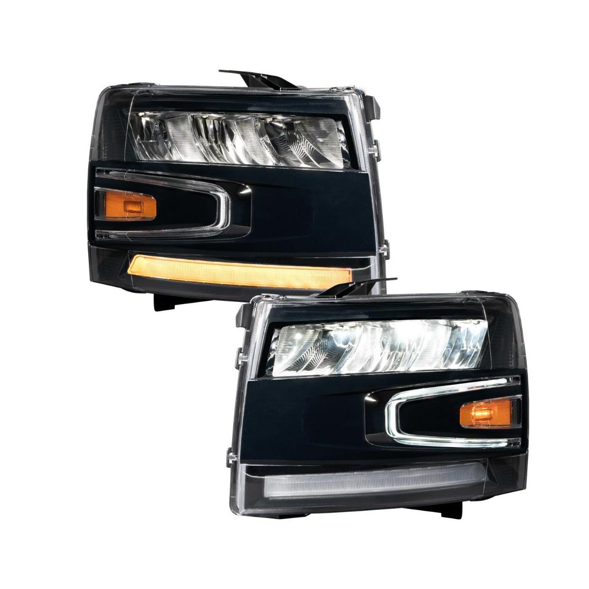 Form Lighting LED Reflector Headlights (Pair) (2007-2013 Chevrolet Silverado) - FL0004