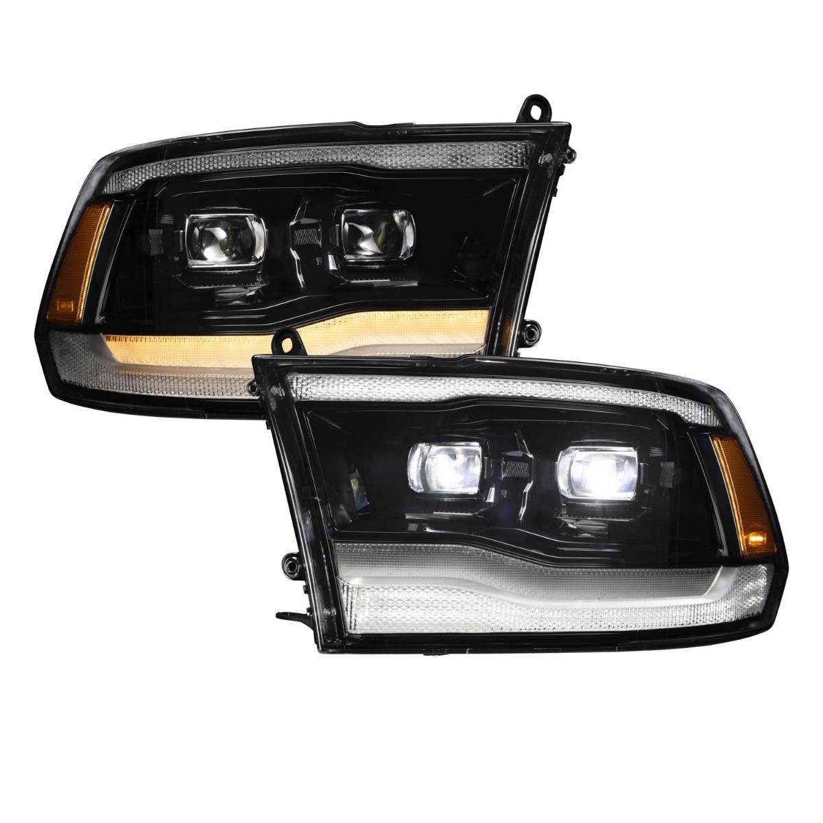 Form Lighting 09-18 Ram 1500/2500/3500 and 19+ Ram 1500 Classic Sequential LED Projector Headlights Pair - FL0016