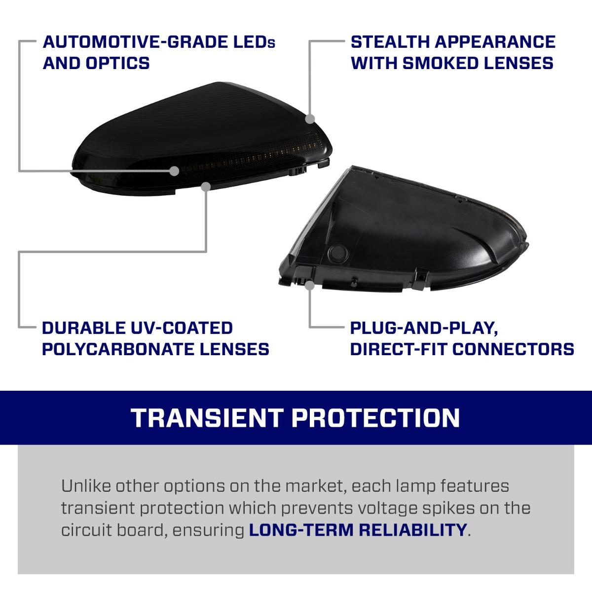 Form Lighting 2009 Ram 1500 LED Mirror Lights Bottom (Pair) - FL0035