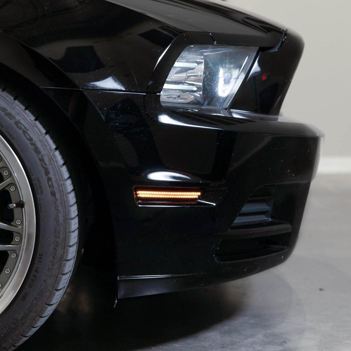 Form Lighting 2010-2014 Ford Mustang LED Sidemarkers Set, Smoke - FL0041-form-sid-1069