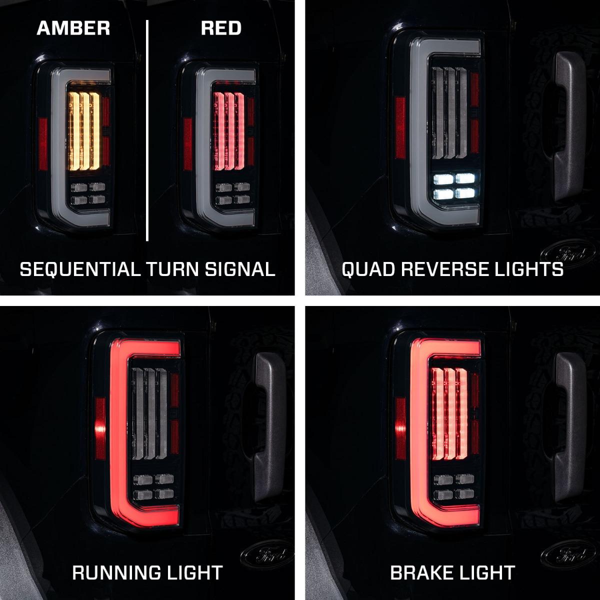 Form Lighting Tail Lights - Red (2021-2025 Ford Bronco) - FL0085