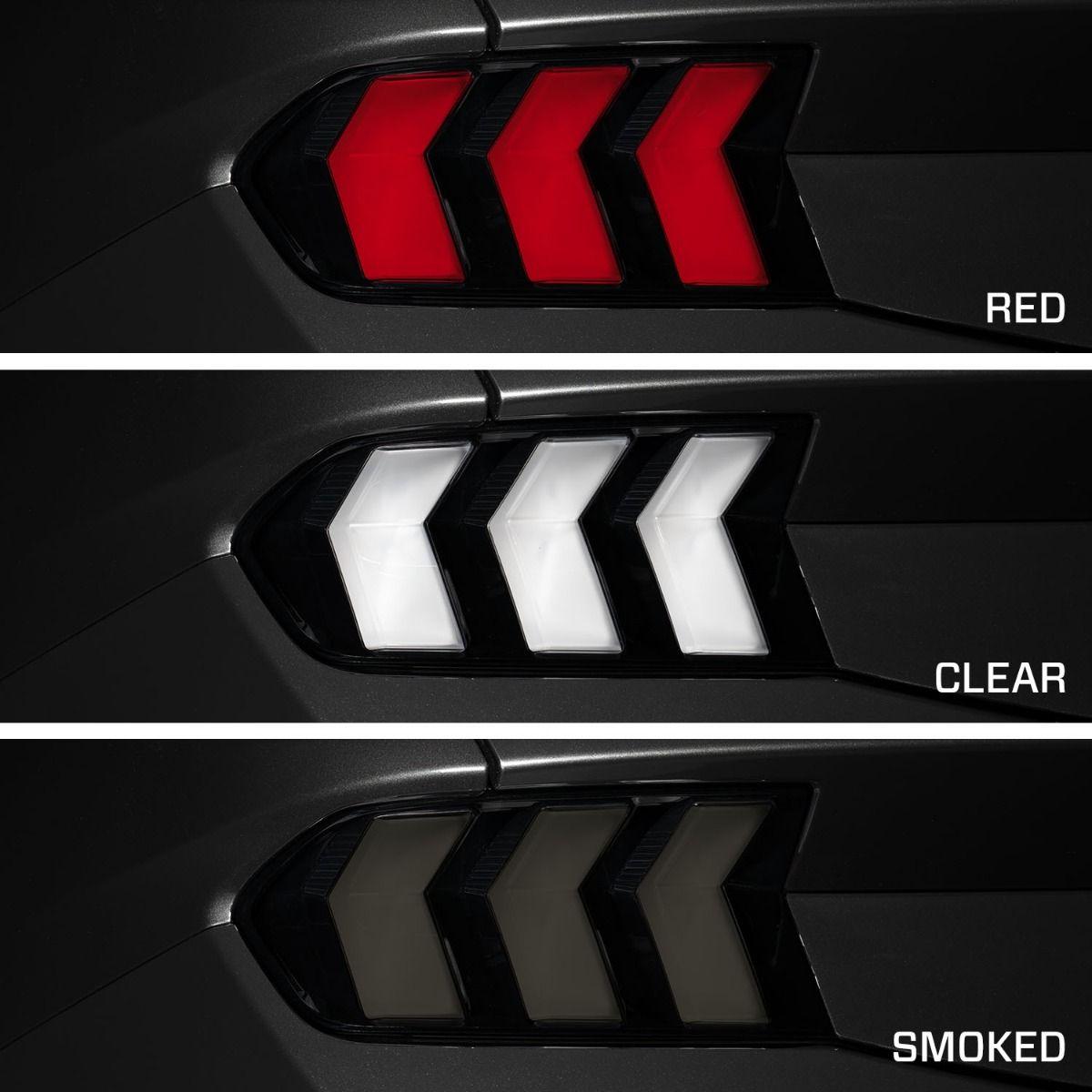 Form Lighting LED Tail Lights Clear (pair) (2024-2026 Ford Mustang) - FL0087