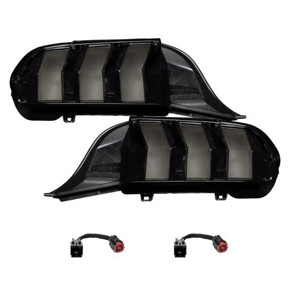 Form Lighting LED Tail Lights Smoked (pair) (Post-February 2024-2026 Ford Mustang) - FL0088
