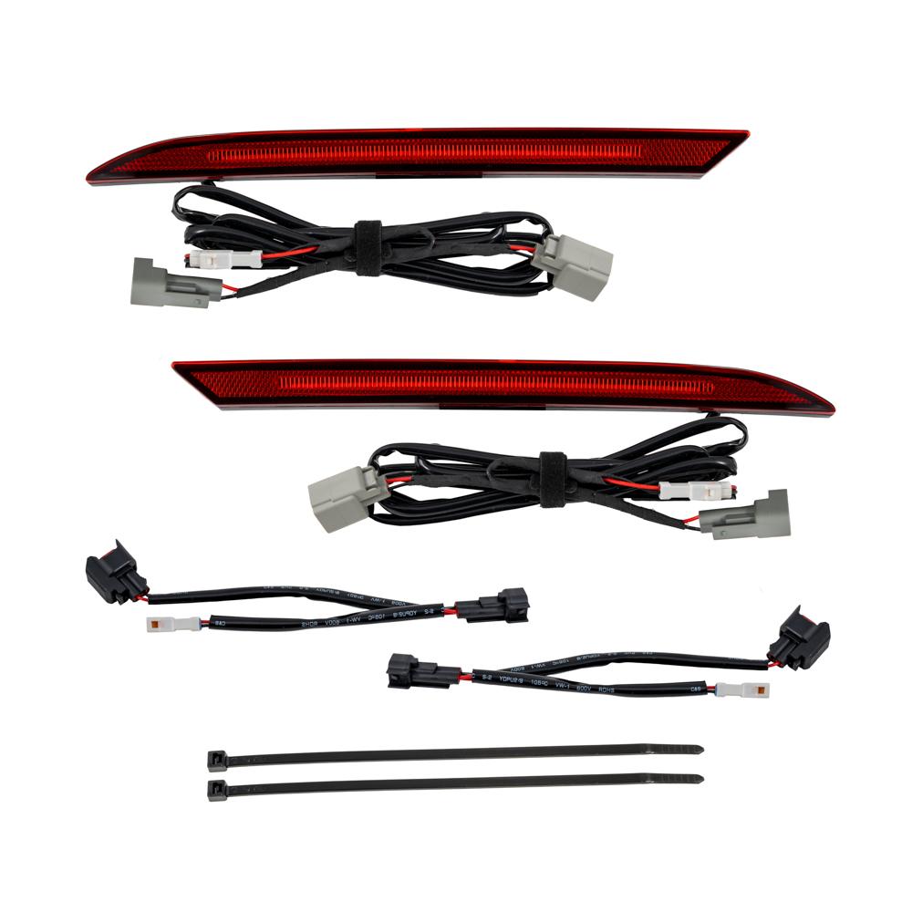 Form Lighting LED Rear Reflectors (Set) - Red (2018-2025 Mustang) - FL0094