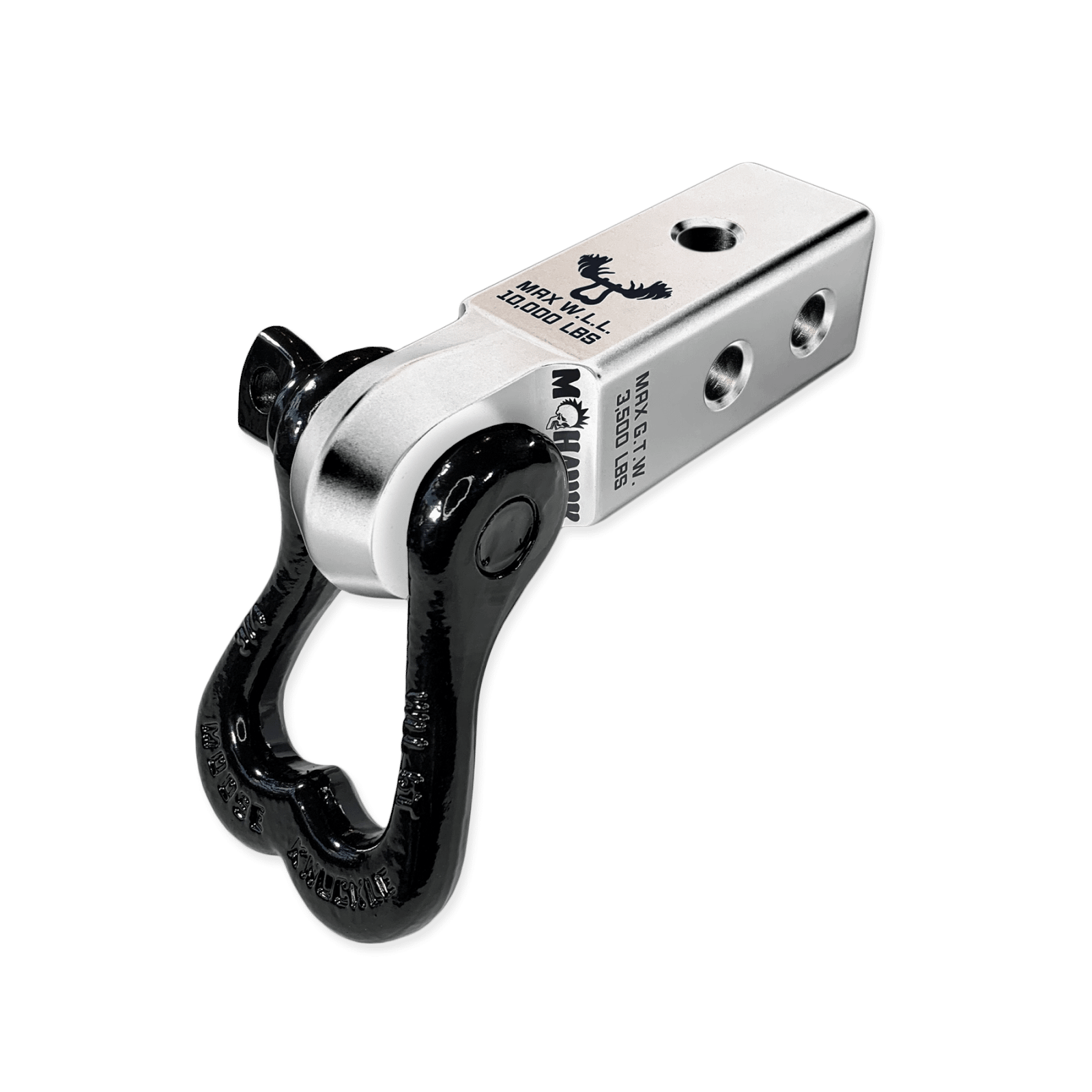 Moose Knuckle Offroad XL 3/4 Shackle and Mohawk 2.0 Receiver Combo Atomic Silver / Black Hole - FN000022-408