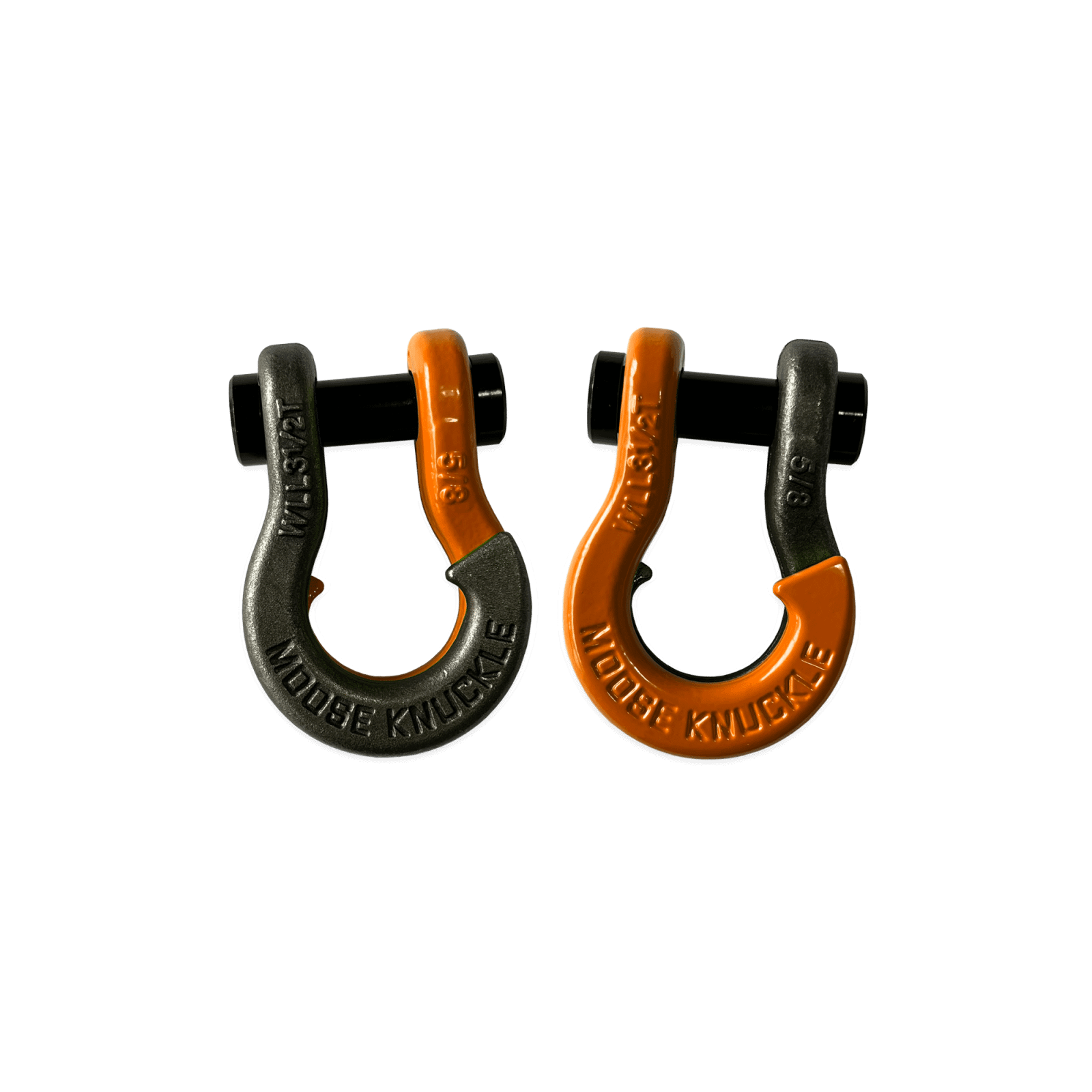 Moose Knuckle Offroad Jowl SxS Recovery Split Shackle 5/8 Raw Dog and Obscene Orange Combo - FN000025-178