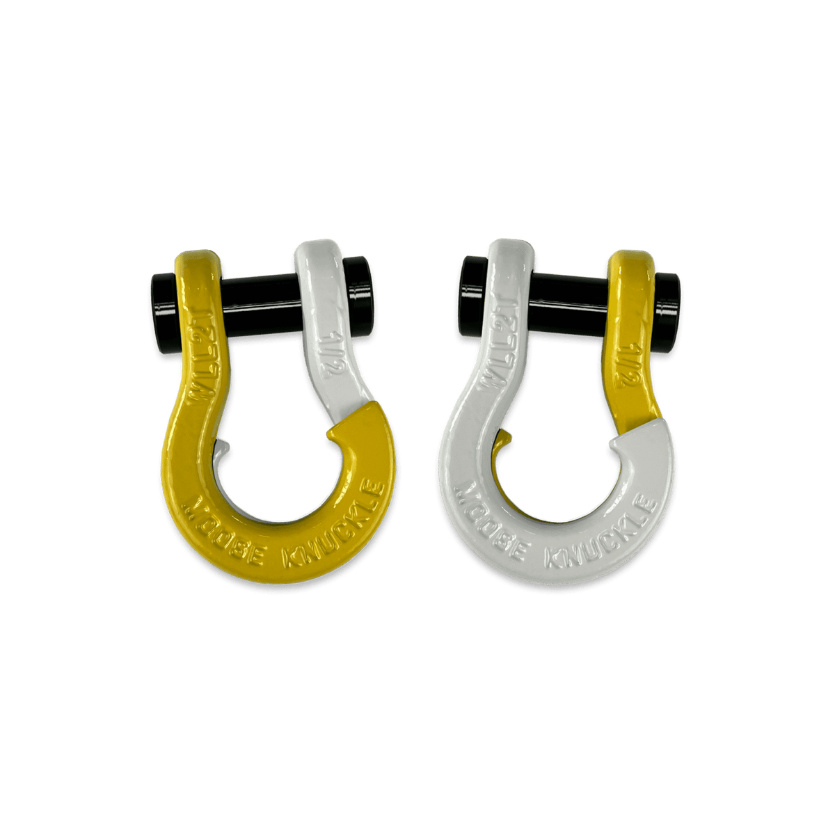 Moose Knuckle Offroad Jowl SxS Recovery Split Shackle 1/2 Detonator Yellow and Pure White Combo - FN000026-102