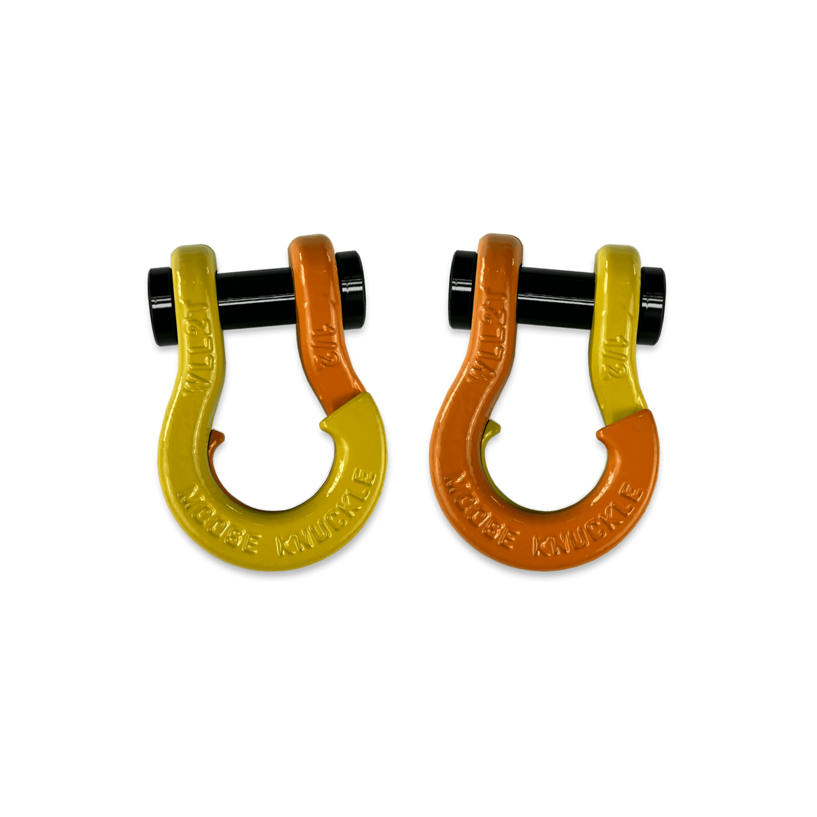 Moose Knuckle Offroad Jowl SxS Recovery Split Shackle 1/2 Detonator Yellow and Obscene Orange Combo - FN000026-106