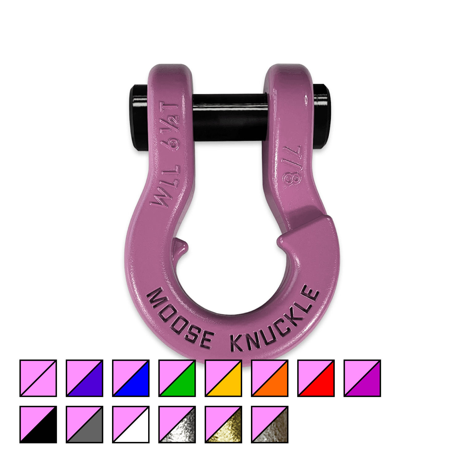 Moose Knuckle Offroad Jowl Recovery Split Shackle 7/8 Pretty Pink - FN000047-010