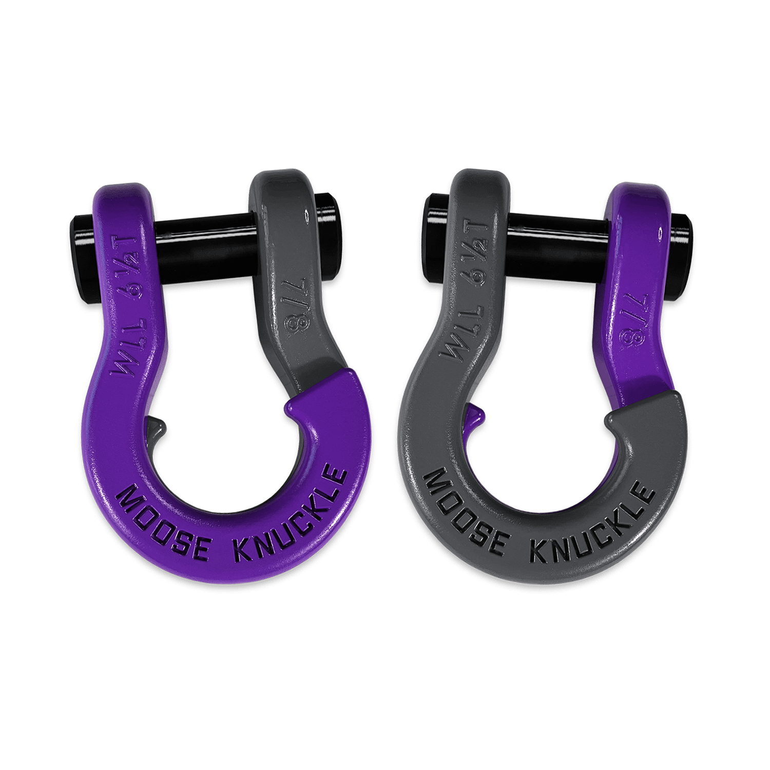 Moose Knuckle Offroad Jowl Recovery Split Shackle 7/8 Grape Escape and Gun Gray Combo - FN000047-059