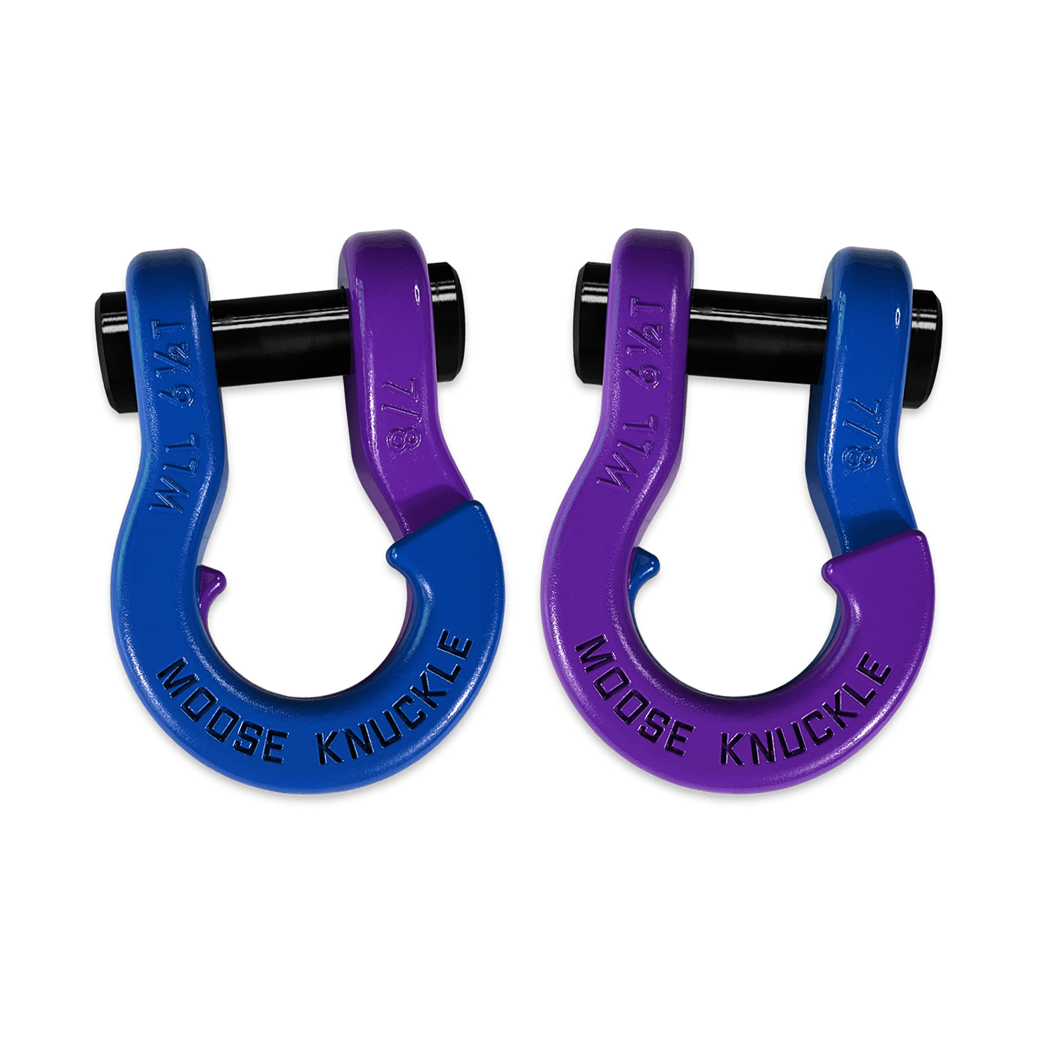 Moose Knuckle Offroad Jowl Recovery Split Shackle 7/8 Blue Balls and Grape Escape Combo - FN000047-075