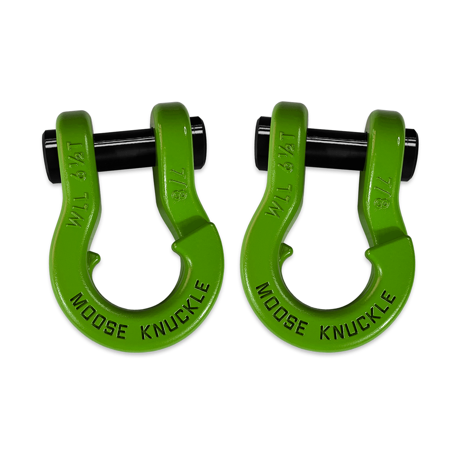 Moose Knuckle Offroad Jowl Recovery Split Shackle 7/8 Sublime Green and Sublime Green Combo - FN000047-085