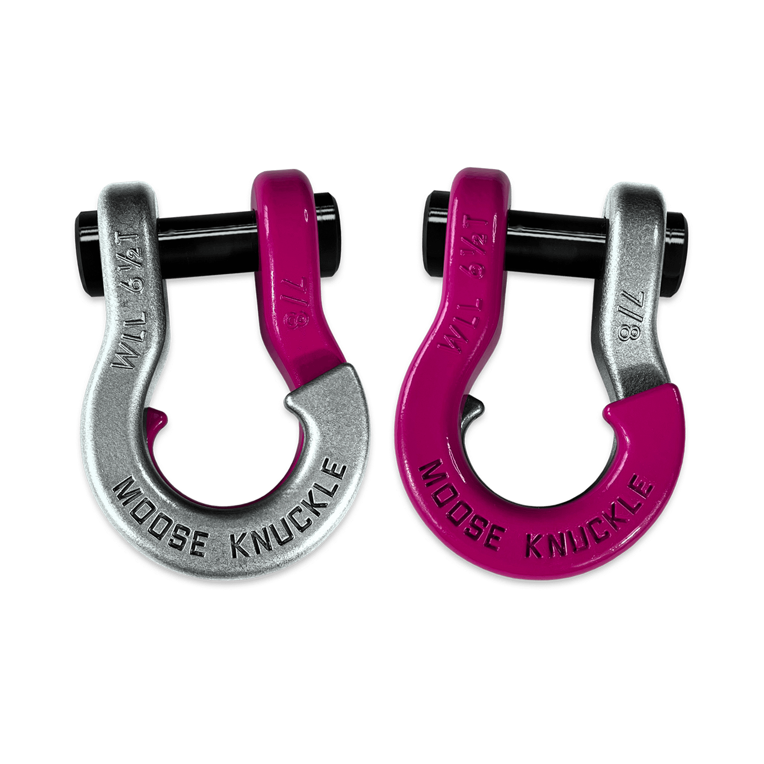 Moose Knuckle Offroad Jowl Recovery Split Shackle 7/8 Nice Gal and Pogo Pink Combo - FN000047-180