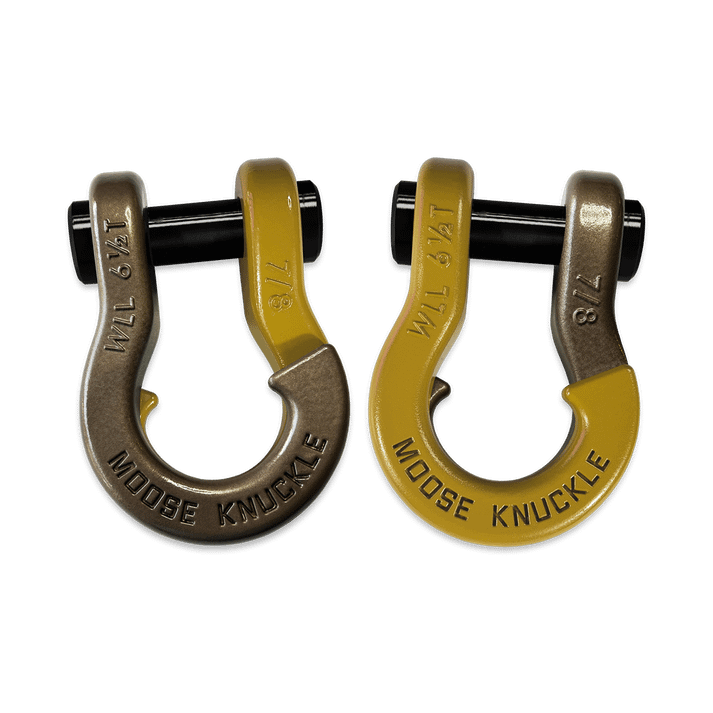 Moose Knuckle Offroad Jowl Recovery Split Shackle 7/8 Buff Bronze and Detonator Yellow Combo - FN000047-219