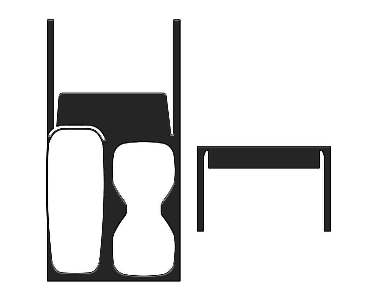 TUFSKINZ Center Console Accent Trim (2022-2024 Frontier) - FNT015-BLK-G