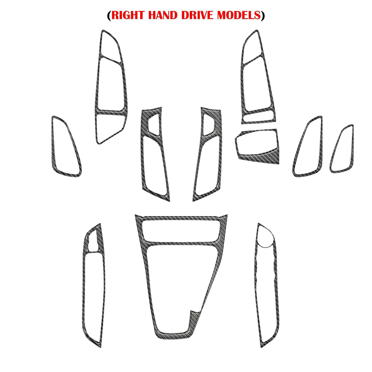 TUFSKINZ Interior Kit(RHD) Accent Trim (2015-2018 Focus) - FOC020-DCF-G