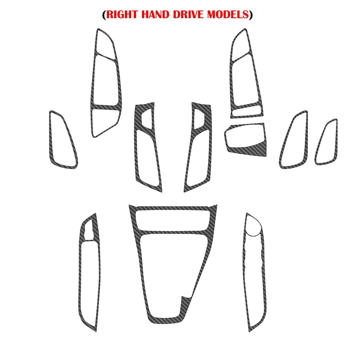 TUFSKINZ Interior Kit(RHD) Accent Trim (2015-2018 Focus) - FOC020-RCF-X