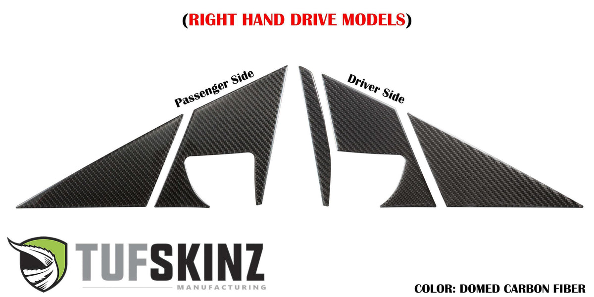 TUFSKINZ A-Pillars (RHD) Accent Trim (2012-2018 Focus) - FOC022-DCF-G