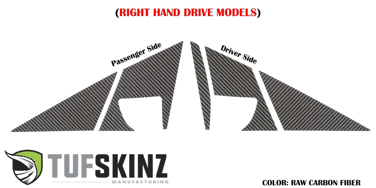 TUFSKINZ A-Pillars (RHD) Accent Trim (2012-2018 Focus) - FOC022-RCF-X