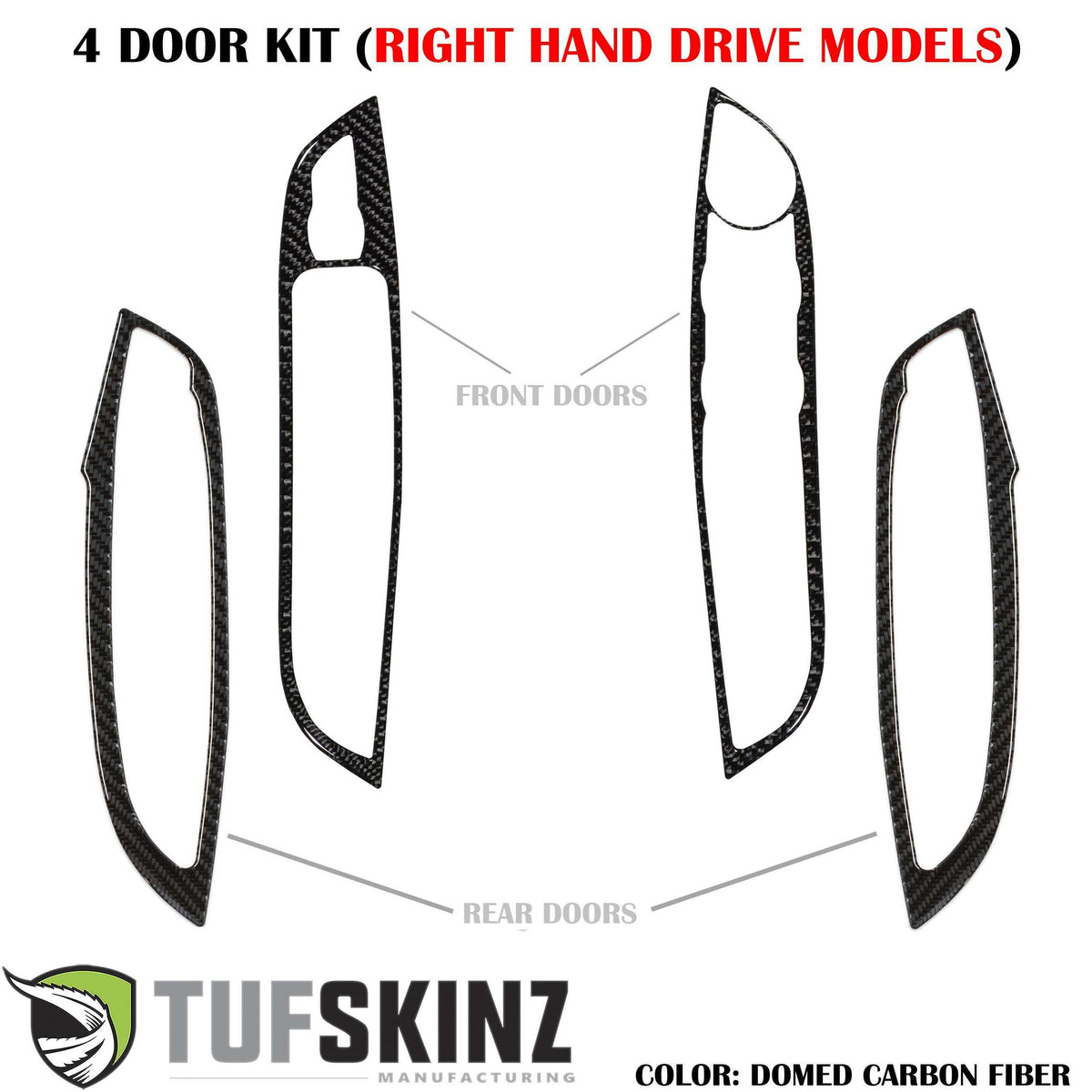 TUFSKINZ (RHD)Interior Door Switch Panel(4 Doors) Accent Trim (2015-2018 Focus) - FOC035-DCF-G