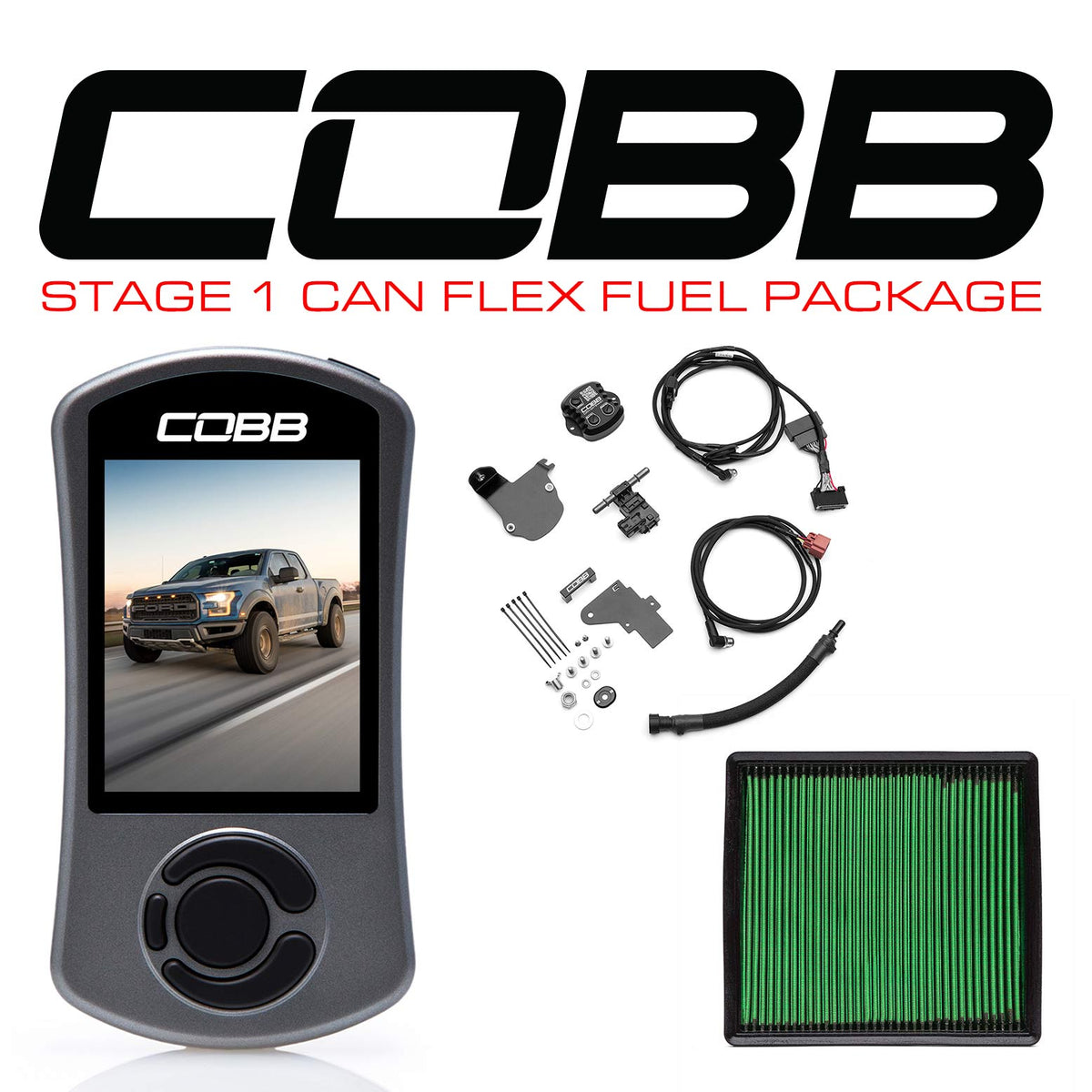 Cobb 17-20 Ford F-150 Ecoboost Raptor Stage 1 CAN Flex Fuel Power Package