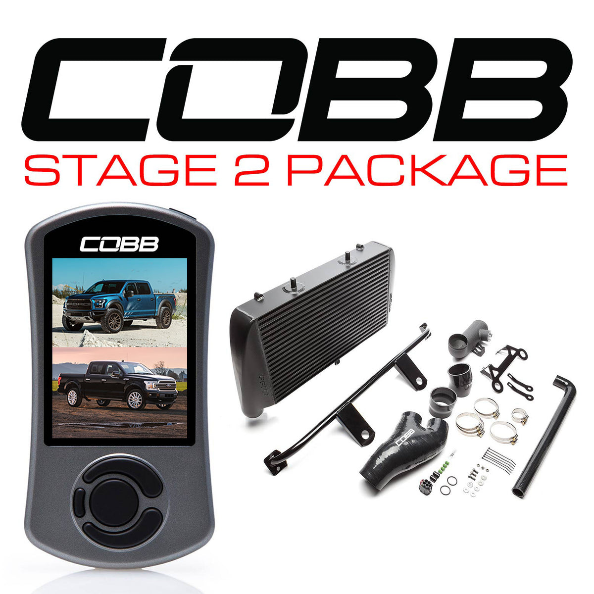 Cobb 17-20 Ford F-150 Raptor Stage 2 Power Package (No Intake) w/TCM Flashing - Black