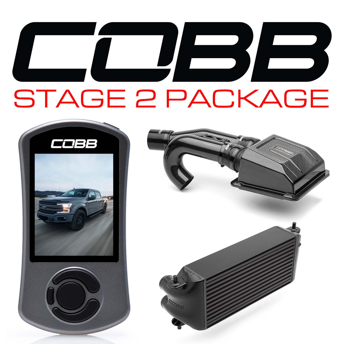 Cobb 17-19 Ford F-150 Ecoboost 3.5L w/TCM Redline CF Pwr Pkg - Black (Factory Loc. I/C)